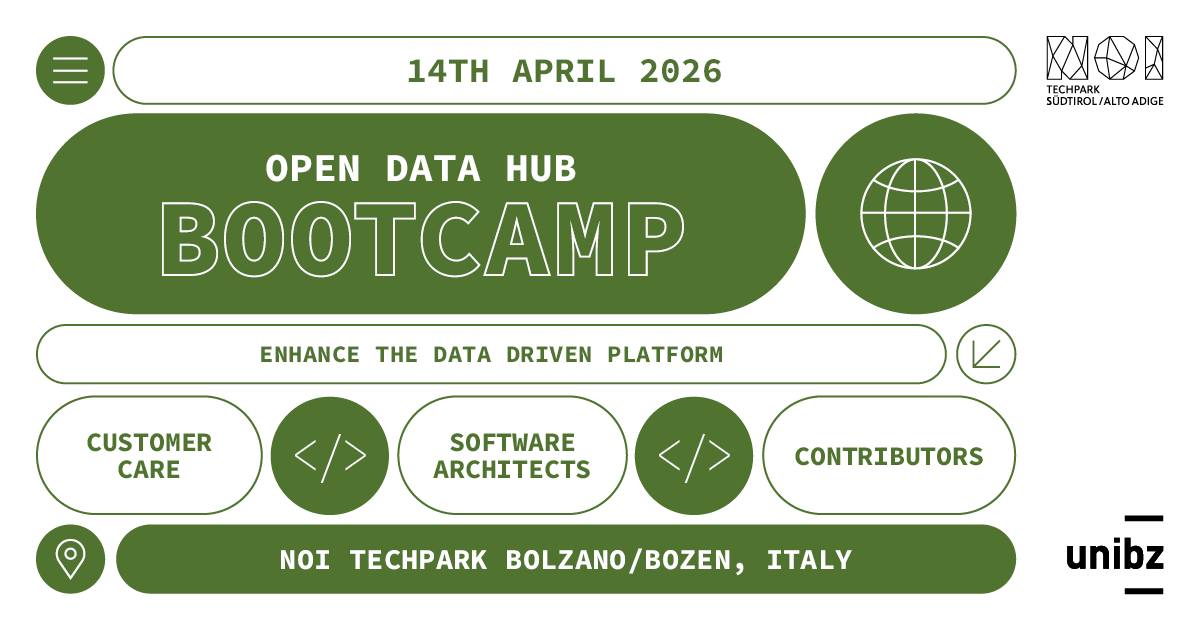 Open Data Hub Bootcamp - 14th April 2026 - NOI Techpark Bolzano/Bozen, Italy