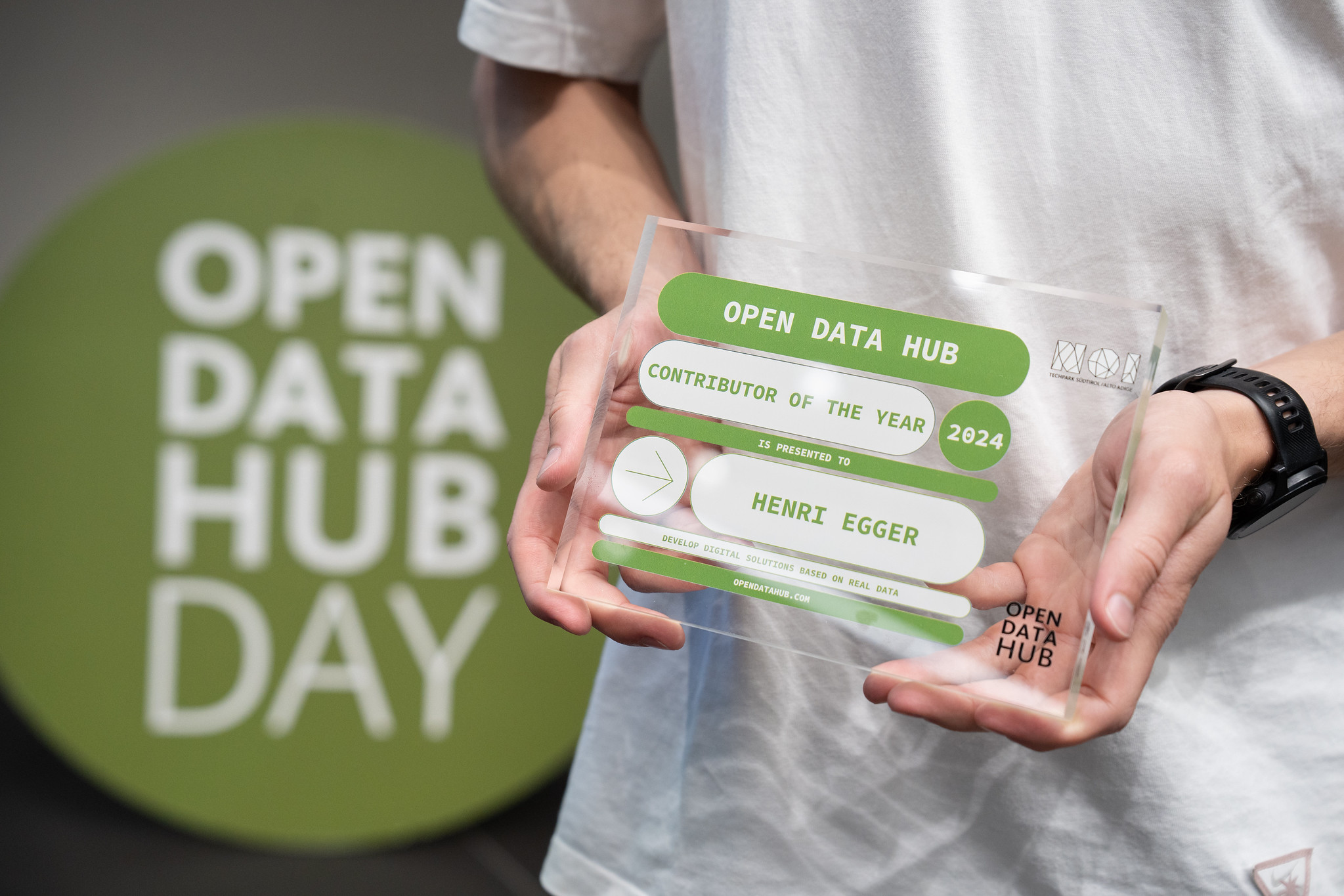 Celebration event honoring the 2024 Contributor of the Year at Open Data Hub.